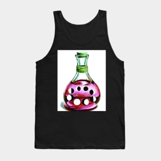 Pink and green Wiccan bottle - moon phases Tank Top